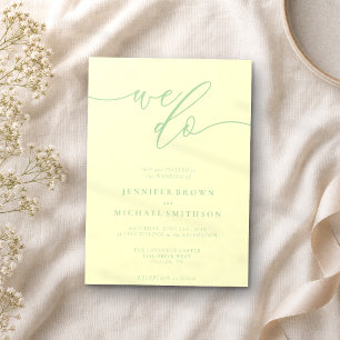 Pistazie & Creme Signature We Do Typo Hochzeit Einladung