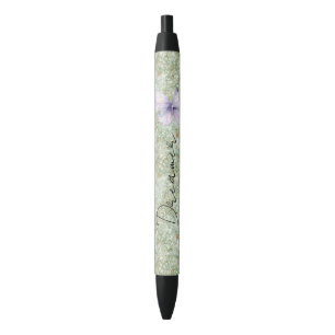 Pistazien-Grün-Glitzer-Lavendel-Schmetterling Kugelschreiber