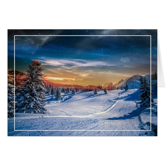 Piste de ski du matin de Noël (Devant Horizontal)