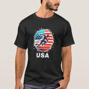 Piste et Field USA Allez Équipe USA Tshirt Drapeau