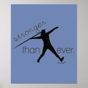 Piste et terrain Javelin Thrower Poster Cadeau