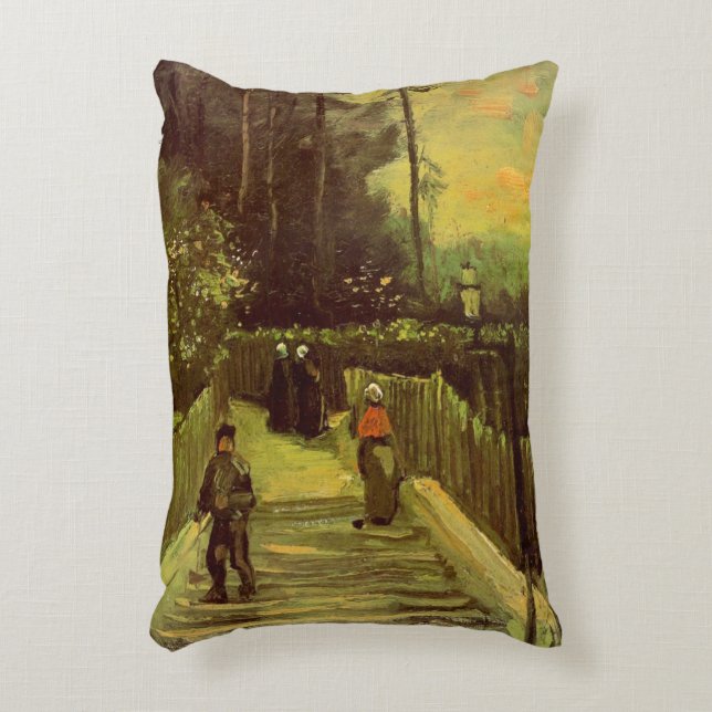 Piste in Montmartre von Vincent van Gogh Dekokissen (Vorderseite(Vertikal))