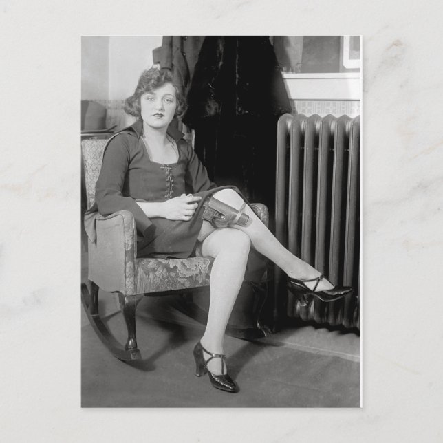 Pistole im Garten, 1922 Postkarte (Vorderseite)