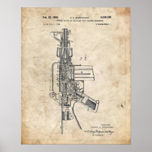 Pistolen-Patent des Gewehr-Ar-15 Poster