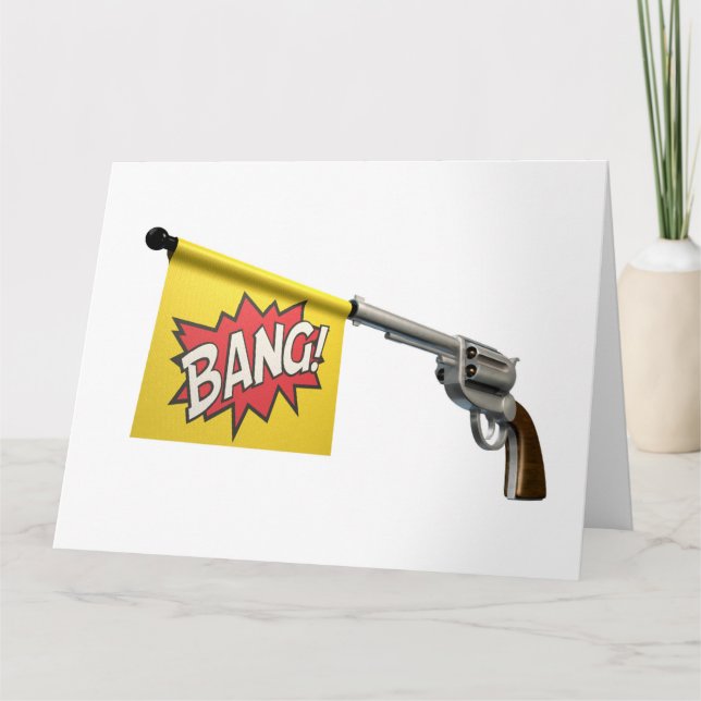 Pistolenknallflagge Karte (Vorderseite)