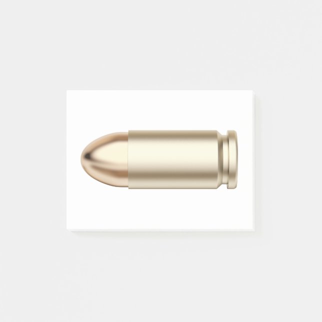 Pistolkugel Post-it Klebezettel (Vorderseite)