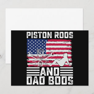 Piston Stangen Und Dad Bods Mechaniker USA 4. Juli Einladung