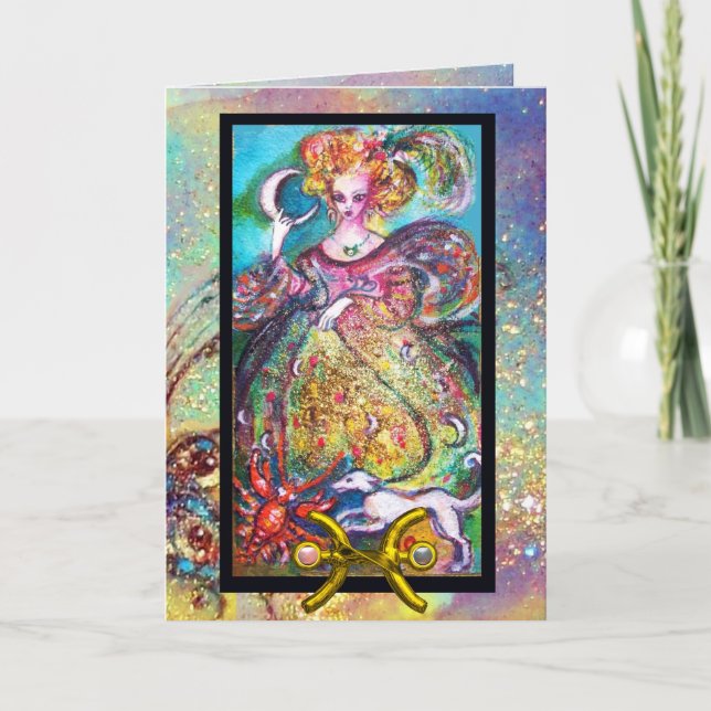 PISZEN, MUNDLADY, TAROT ASTROLOGIE ZODIAC GEBURTST KARTE (Vorderseite)