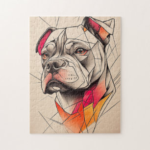 Pit Bull Abstrakt Portrait