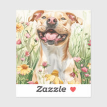 Pit Bull Aufkleber – Wasserfarben-Design