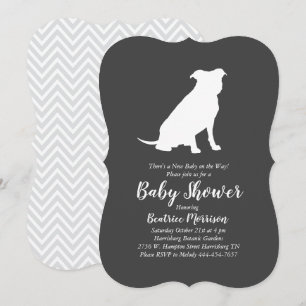 Pit Bull Baby Duwer Gender Neutral Pitbull Einladung
