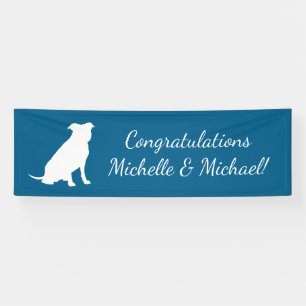 Pit Bull Babydusche Hund Pitbull Blue Boy Banner