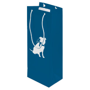Pit Bull Babydusche Pitbull Dog Blue Boy Geschenktüte Für Weinflaschen