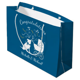 Pit Bull Babydusche Pitbull Dog Blue Boy Große Geschenktüte