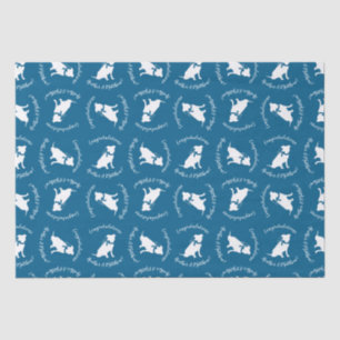 Pit Bull Babydusche Pitbull Dog Blue Boy Seidenpapier