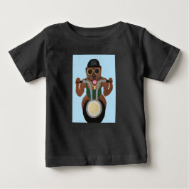 Pit Bull Biker auf Motorrad Baby T-shirt