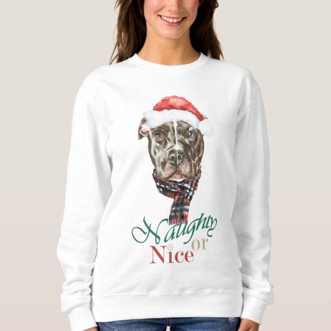 Pit Bull Christmas Sweatshirt (Vorderseite)