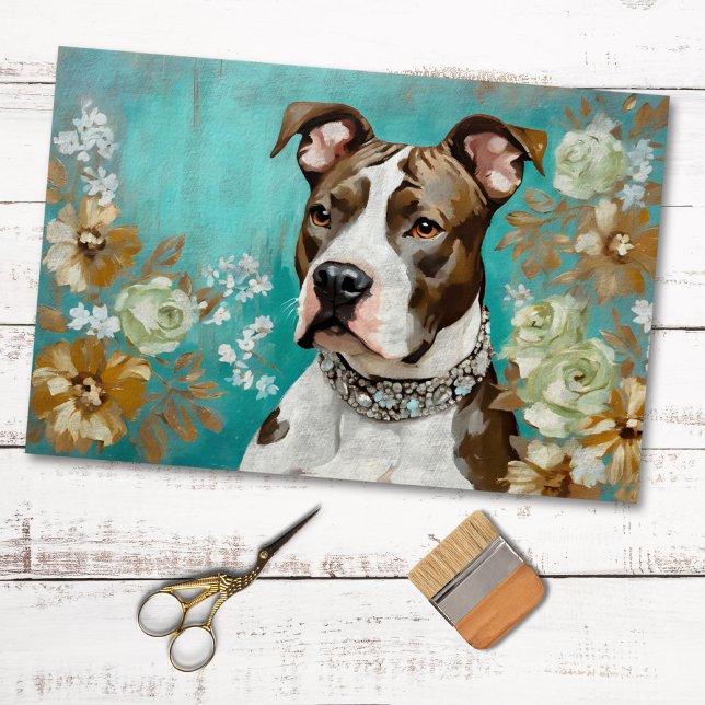 Pit Bull Decoupage Tissue Paper Seidenpapier (Von Creator hochgeladen)