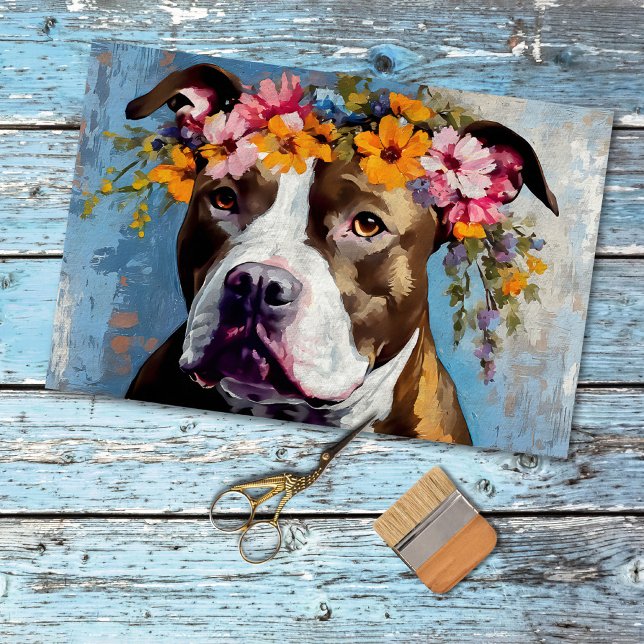 Pit Bull Decoupage Tissue Paper Seidenpapier (Von Creator hochgeladen)