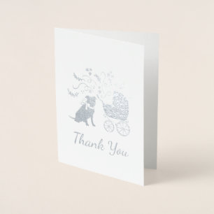 Pit Bull Dog Baby Dusche Blue Boy Pitbull Folienkarte