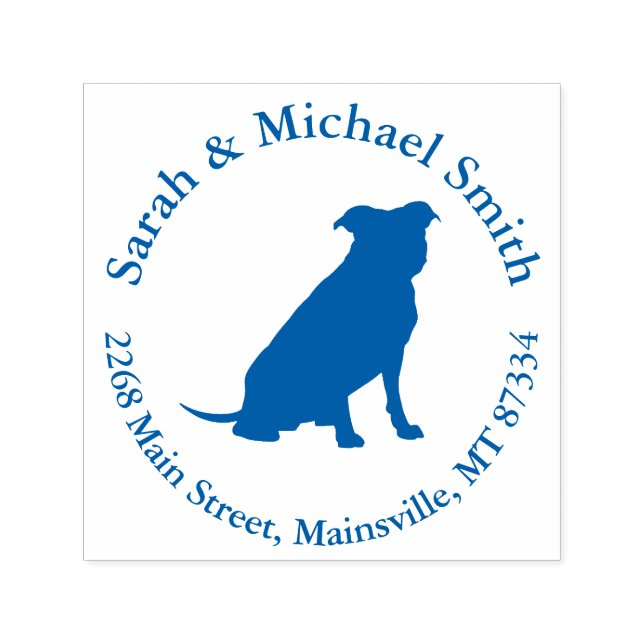 Pit Bull Dog Baby Dusche Blue Boy Pitbull Permastempel (Design)