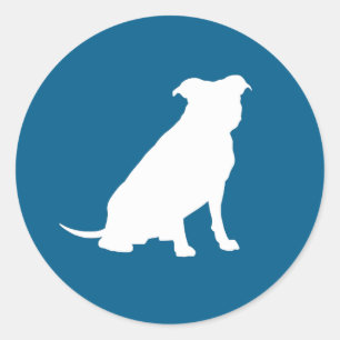 Pit Bull Dog Baby Dusche Blue Boy Pitbull Runder Aufkleber