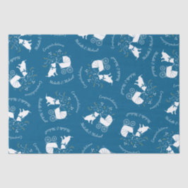 Pit Bull Dog Baby Dusche Blue Boy Pitbull Seidenpapier