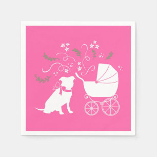 Pit Bull Dog Baby Dusche Blue Boy Pitbull Serviette