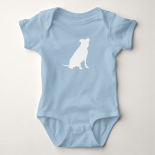 Pit Bull Dog Baby Dusche Blue Boy Pitbull Strampler