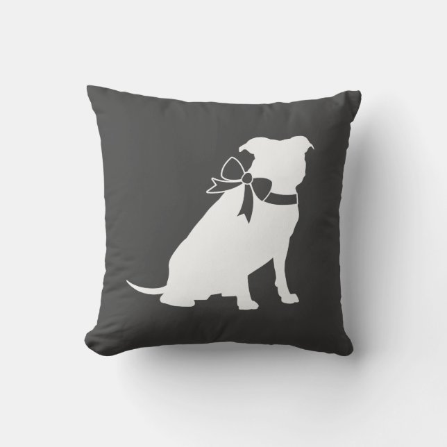 Pit Bull Dog Baby Duwer Gender neutral Kissen (Vorderseite)