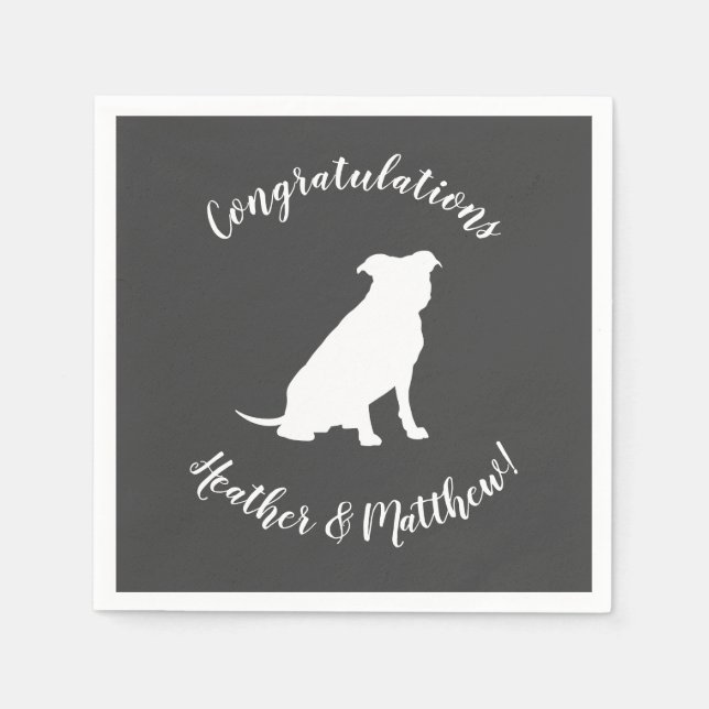 Pit Bull Dog Baby Duwer Gender neutral Serviette (Vorderseite)