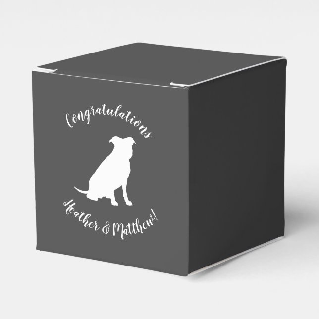 Pit Bull Dog Baby Pitbull Duschgeschlecht neutral Geschenkschachtel (Vorderseite)