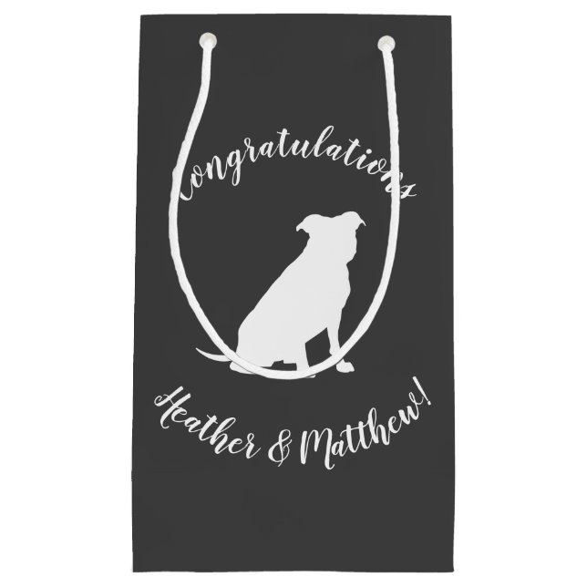 Pit Bull Dog Baby Pitbull Duschgeschlecht neutral Kleine Geschenktüte (Vorderseite)