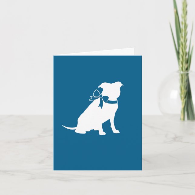 Pit Bull Dog Babydusche Dankeskarte (Vorderseite)
