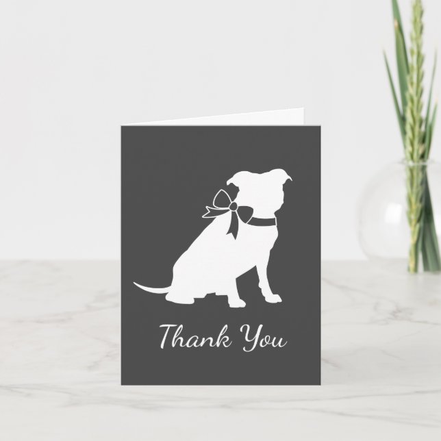 Pit Bull Dog Babydusche Geschlecht Neutral Pitbull Dankeskarte (Vorderseite)
