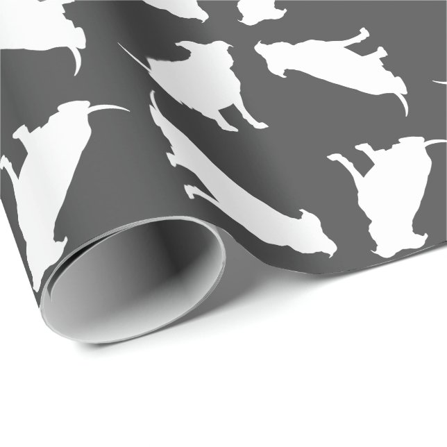 Pit Bull Dog Babydusche Geschlecht Neutral Pitbull Geschenkpapier (Rolleneckpunkt)