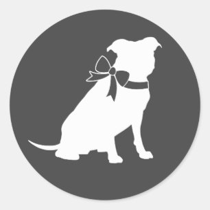 Pit Bull Dog Babydusche Geschlecht Neutral Pitbull Runder Aufkleber
