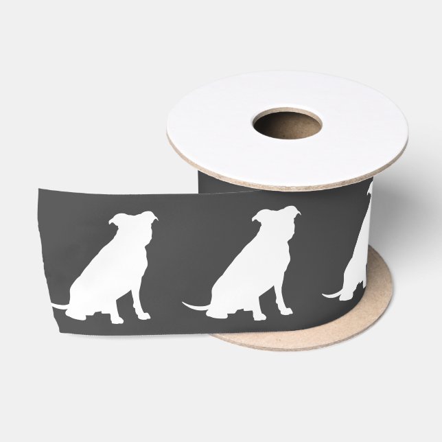 Pit Bull Dog Babydusche Geschlecht Neutral Pitbull Satinband (Spule)