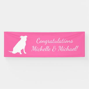 Pit Bull Dog Babydusche Pink Girl Pitbull Banner