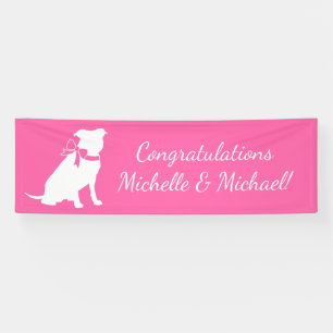 Pit Bull Dog Babydusche Pink Girl Pitbull Banner