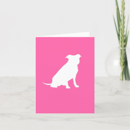 Pit Bull Dog Babydusche Pink Girl Pitbull Dankeskarte