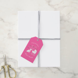 Pit Bull Dog Babydusche Pink Girl Pitbull Geschenkanhänger
