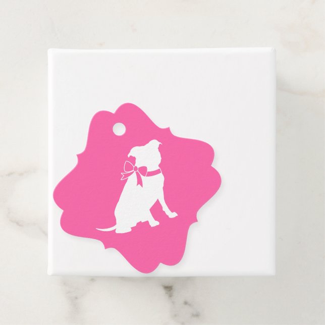 Pit Bull Dog Babydusche Pink Girl Pitbull Geschenkanhänger (Beispiel)