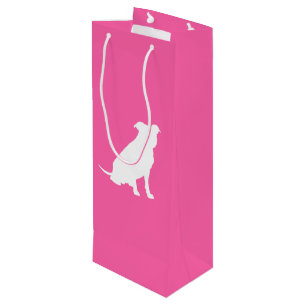 Pit Bull Dog Babydusche Pink Girl Pitbull Geschenktüte Für Weinflaschen