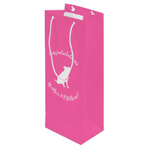 Pit Bull Dog Babydusche Pink Girl Pitbull Geschenktüte Für Weinflaschen