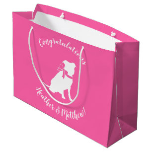 Pit Bull Dog Babydusche Pink Girl Pitbull Große Geschenktüte