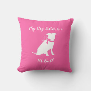 Pit Bull Dog Babydusche Pink Girl Pitbull Kissen