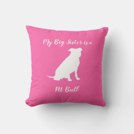 Pit Bull Dog Babydusche Pink Girl Pitbull Kissen