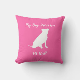 Pit Bull Dog Babydusche Pink Girl Pitbull Kissen