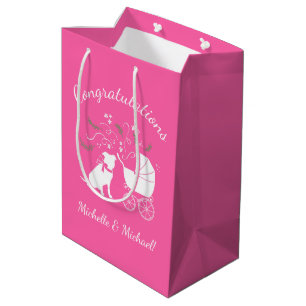 Pit Bull Dog Babydusche Pink Girl Pitbull Mittlere Geschenktüte